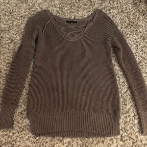 American Eagle Brown Knit Sweater